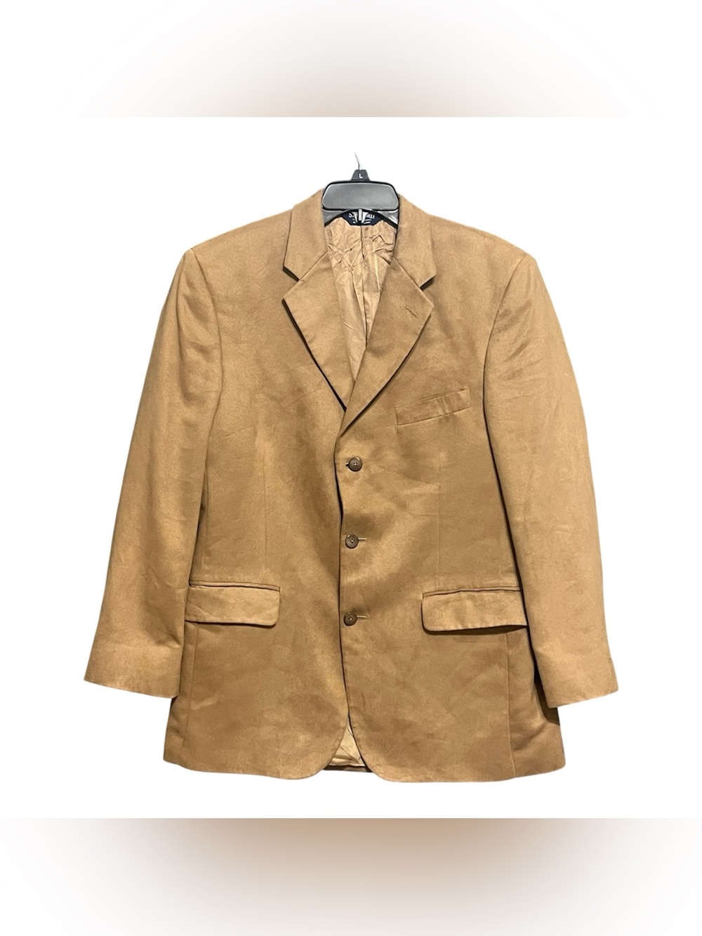 Stafford Caramel Brown Faux Suede Sports Coat Jacket Men Size 40R